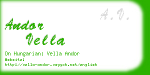 andor vella business card